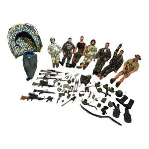HUGE Lot Ultra Corps Military Action Figures Others with Accessories & Tent